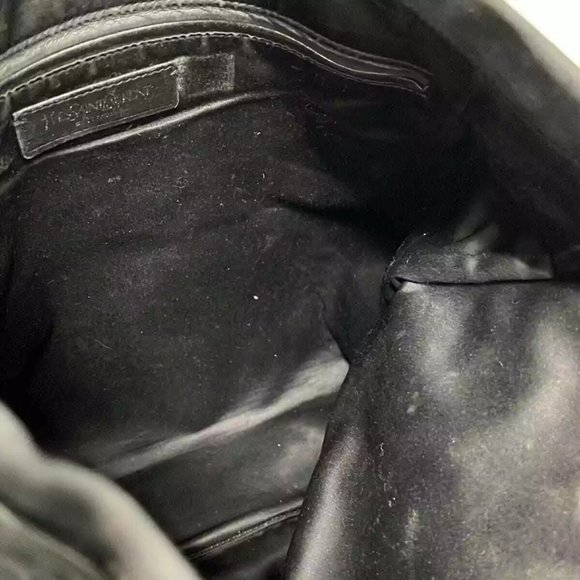 Auth YvesSaintLaurent rivegauche (YSL) Kahara 121631 Black Canvas Velour - - Picture 13 of 13